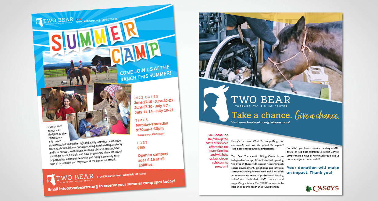 Two Bear Therapeutic Riding Center Flyers/Poster