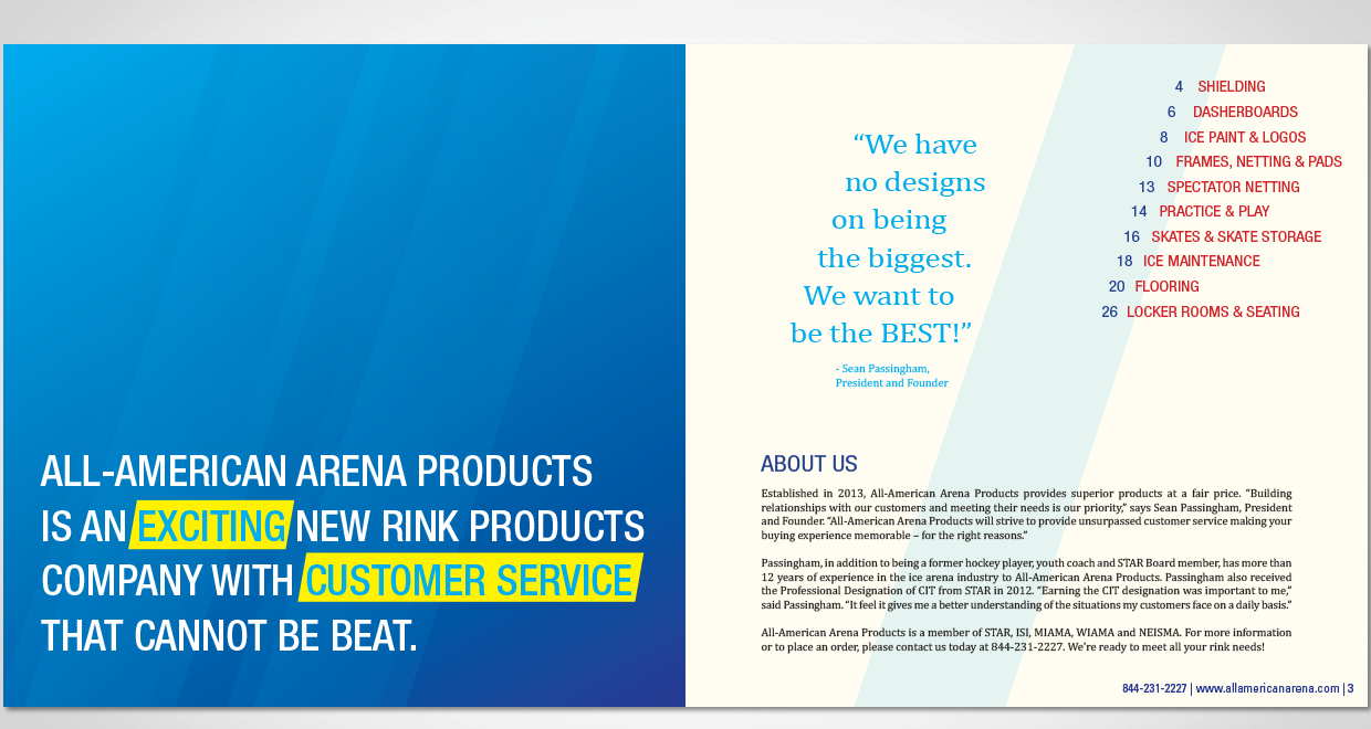 All-American Arena Products Product Catalog
